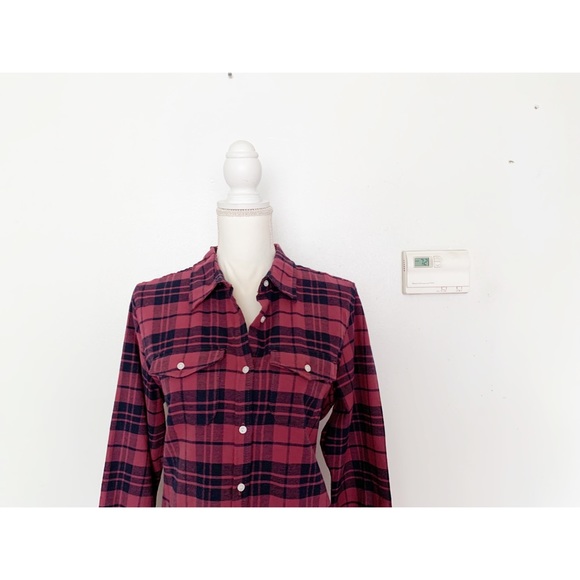 Tailor Vintage Blue Pink Plaid Button Down Shirt Size Large - Picture 3 of 8